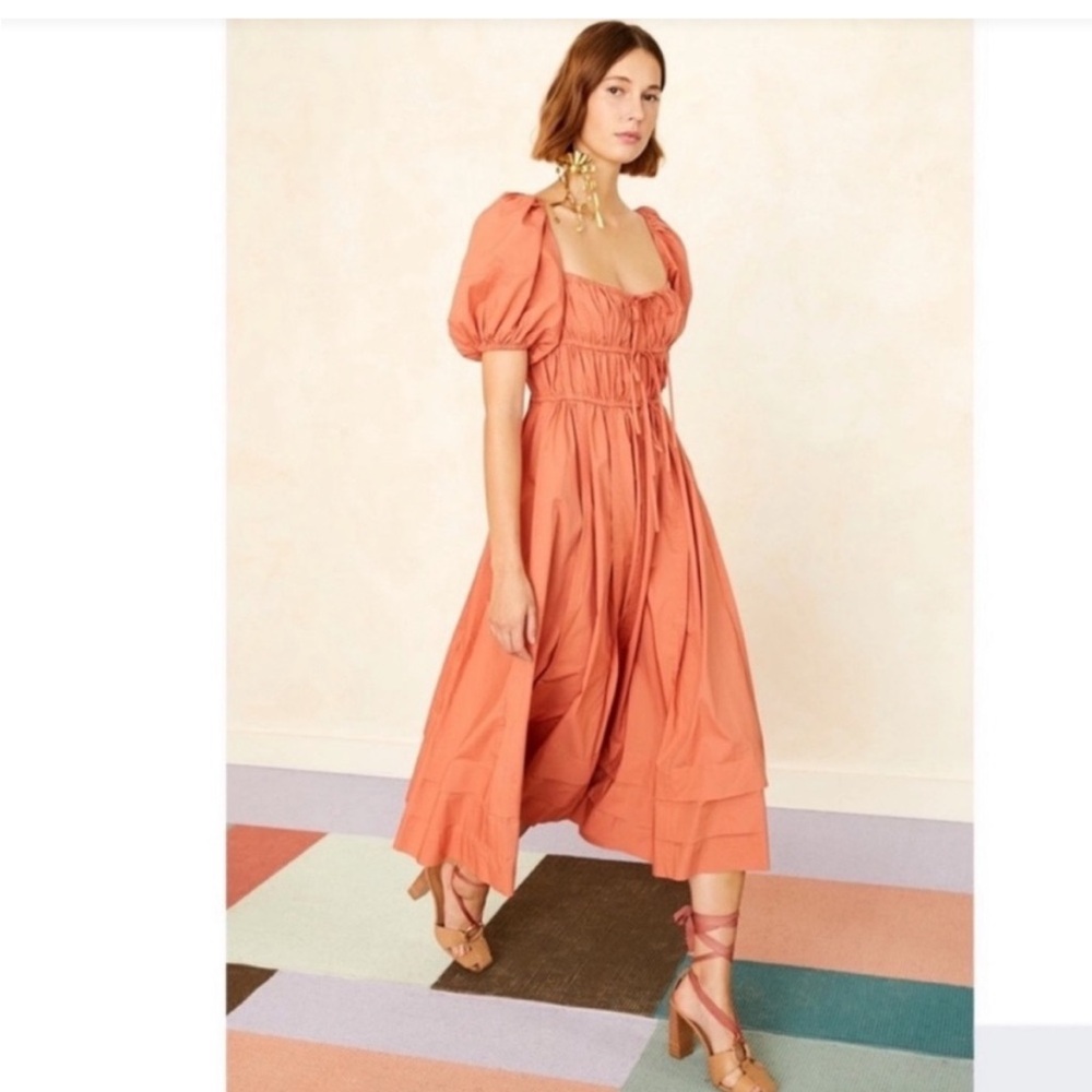 Ulla Johnson Hot Pink Midi Dress